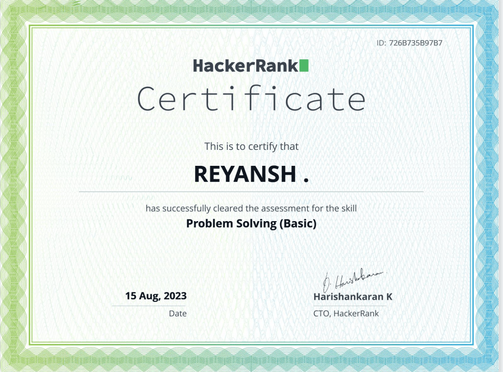 Certificate 1